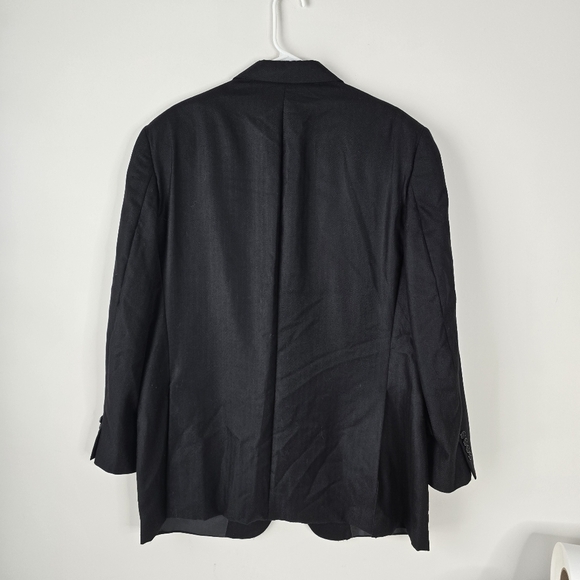 Hickey Freeman Addison Dark Gray Cashmere Silk Sport Coat 46L Careerwear Office - Picture 5 of 15